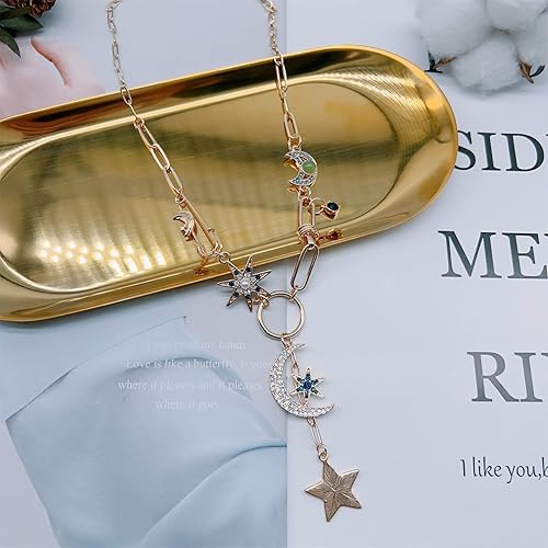 Miniatura 5 de Collar de clip de oro, collar de protección de oro, joyería de mal de ojo para mujeres, collar de ojo nazar de mano Hamsa, collar de ojo de nazar