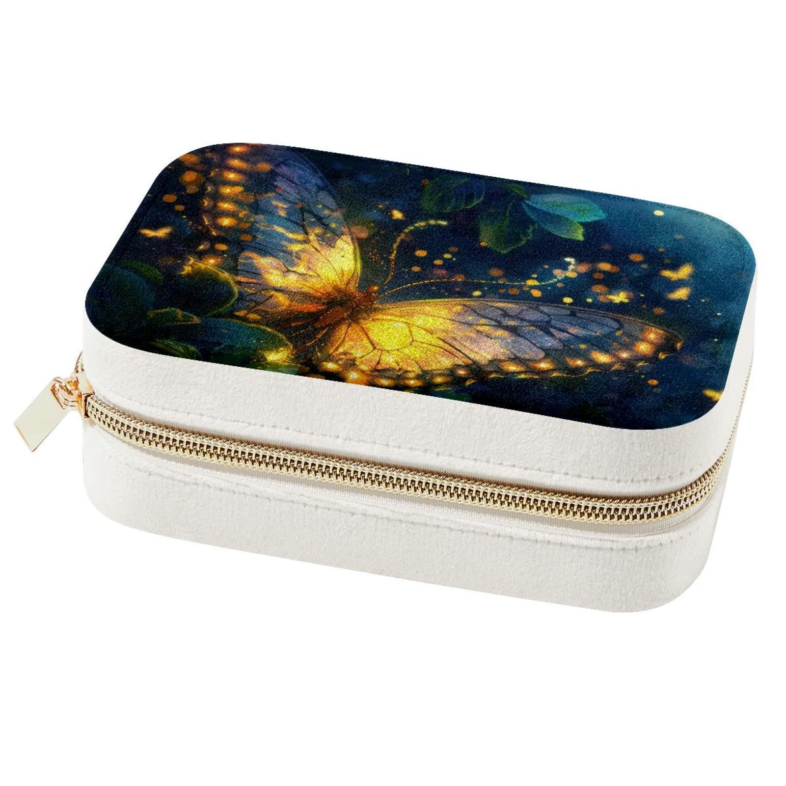Boîte à bijoux de voyage portable compacte pour protéger colliers et bagues