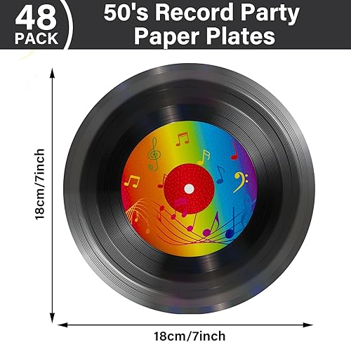 Miniatura 2 de 48 piezas de suministros de fiesta de cumpleaños de arcoíris pastel, suministros de fiesta de color, platos bohemios, platos de pastel arco iris,