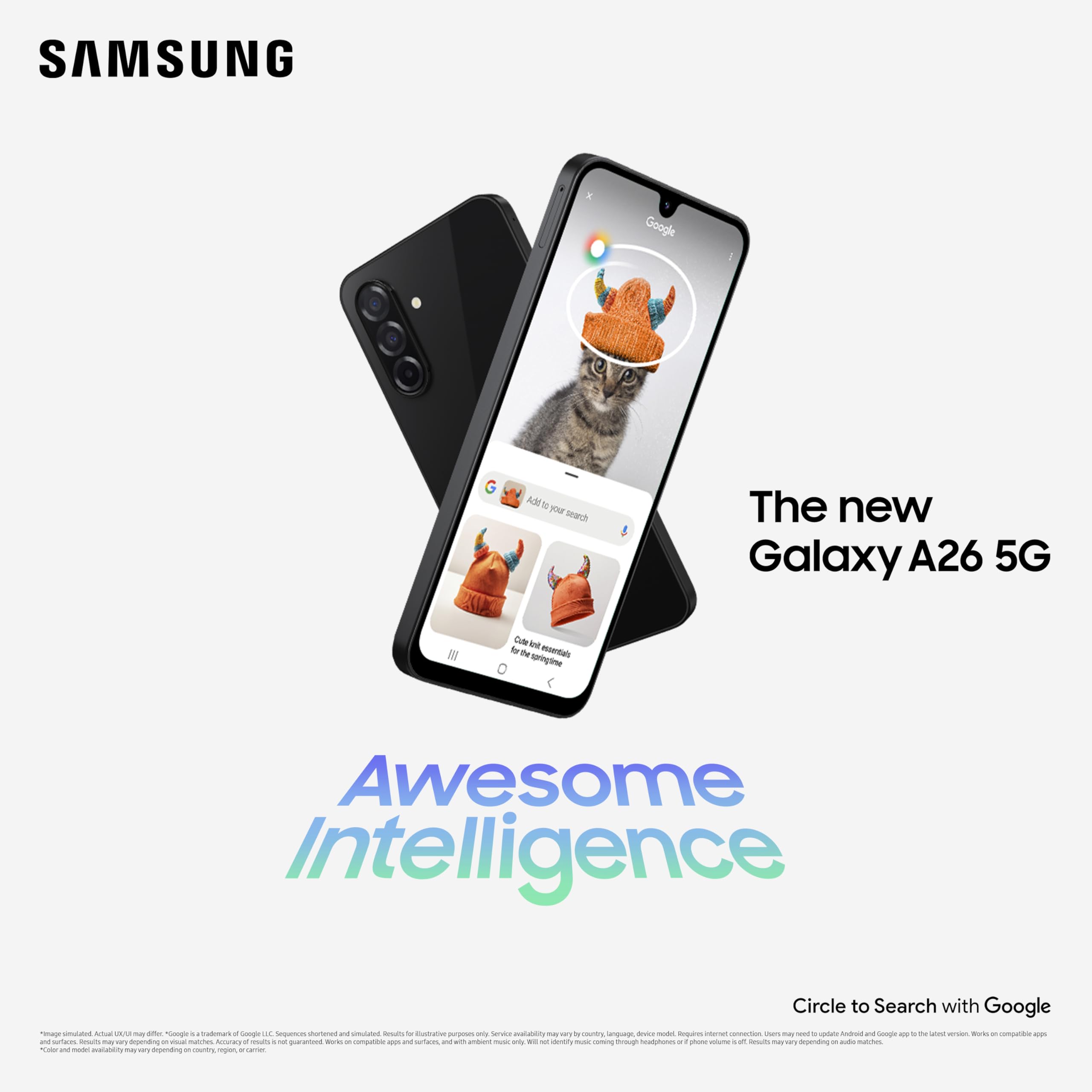 Samsung Galaxy A26 5G (Awesome Mint, 8GB, 256GB) | Niesamowita inteligencja: Circle to Search, inteligentna edycja | Niesamowity potrójny aparat 50 MP | IP67