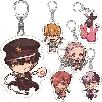 ISaikoy Set of 6 Anime Toilet Bound Hanako Kun Acrylic Keychain Double Side Pendant Keyring B