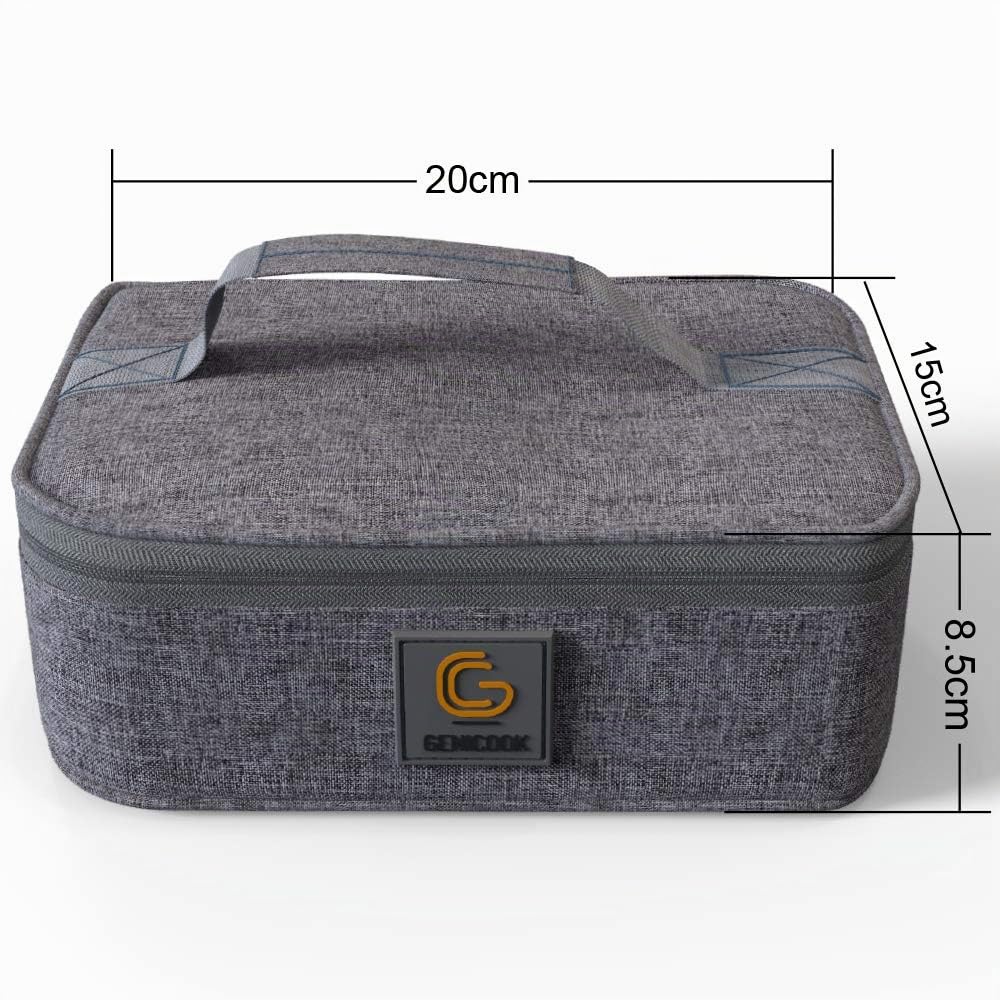GENICOOK Lunchbox Boîte à lunch bento avec sac à lunch/bocaux en verre parfait pour la préparation des repas (5 * 840 ml)