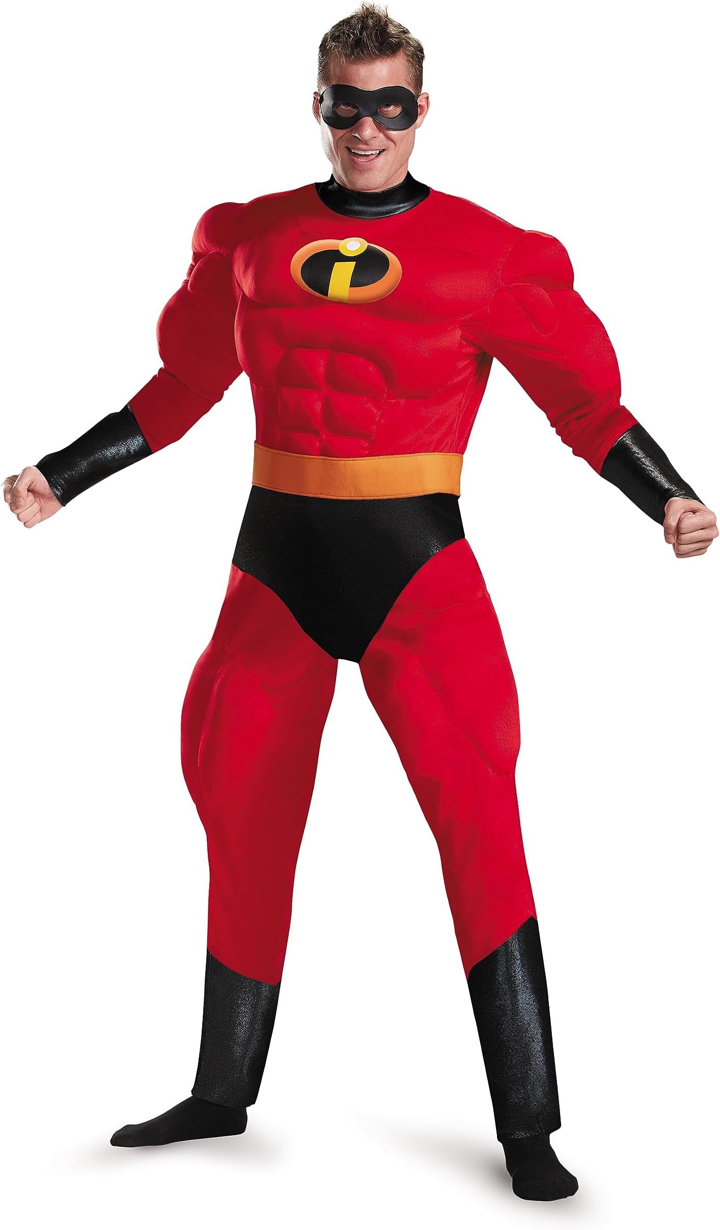 Disguise mens Unisex - Deluxe Muscle Mr Incredible Adult Sized Costumes, Red, XL 42-46 US