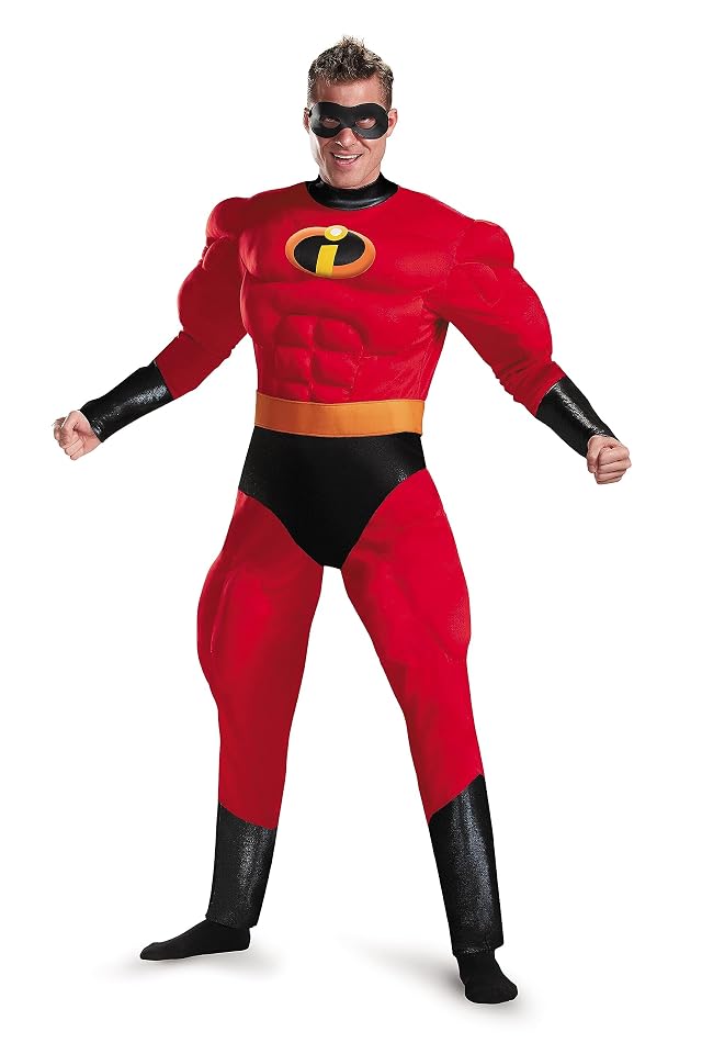 Disguise The Incredibles Mr Incredible Deluxe Costume Official The Incredibles Costume for Adults X-Large 42-46