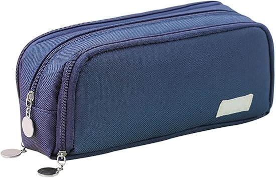 Joyzzz Pencil Case, Large Capacity Pencil Case, 3 Compartment Pouch Pen Case, Simple Durable Multifunctional Pen Case, Picture Storage Case for School Young Girls Boys Teens