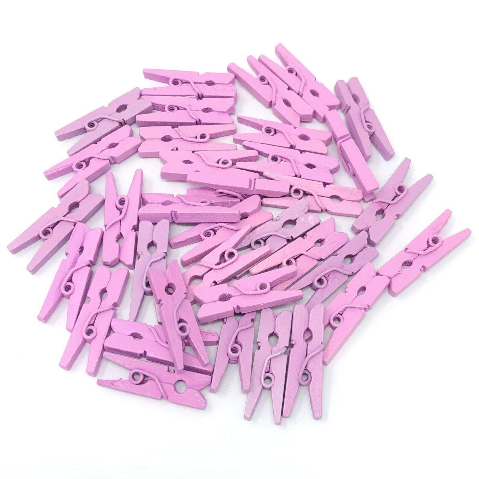 HoitoDeals 100Pcs Wooden Clips Mini For Photo Pegs, Paper Clips, Clothespins, Hanging Photos Craft DIY