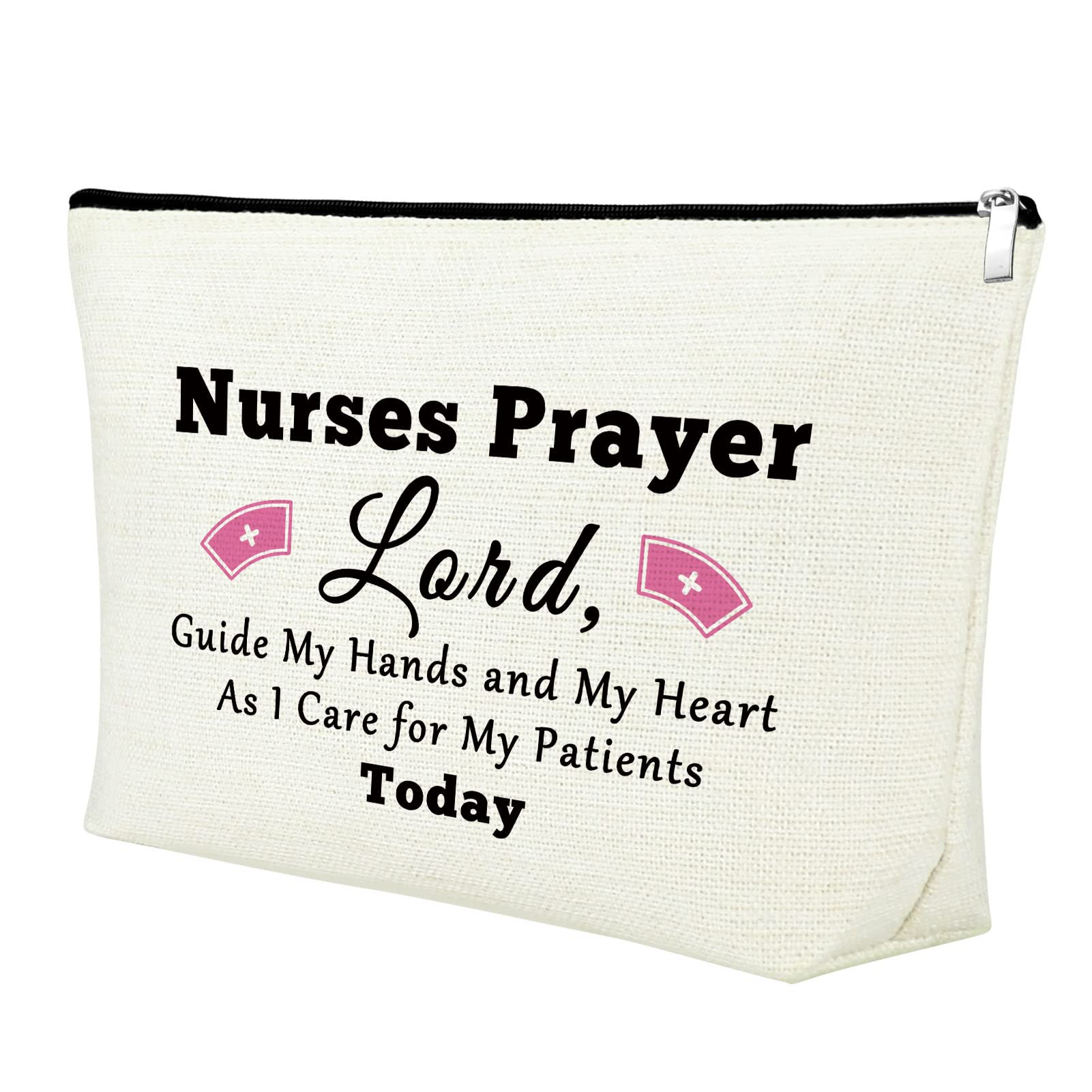 Mxrymvu Nurses Prayer Gift Makeup Bag International Nurses Day Gifts Cosmetic Bag Inspirational Present for Medical Student Graduation Birthday