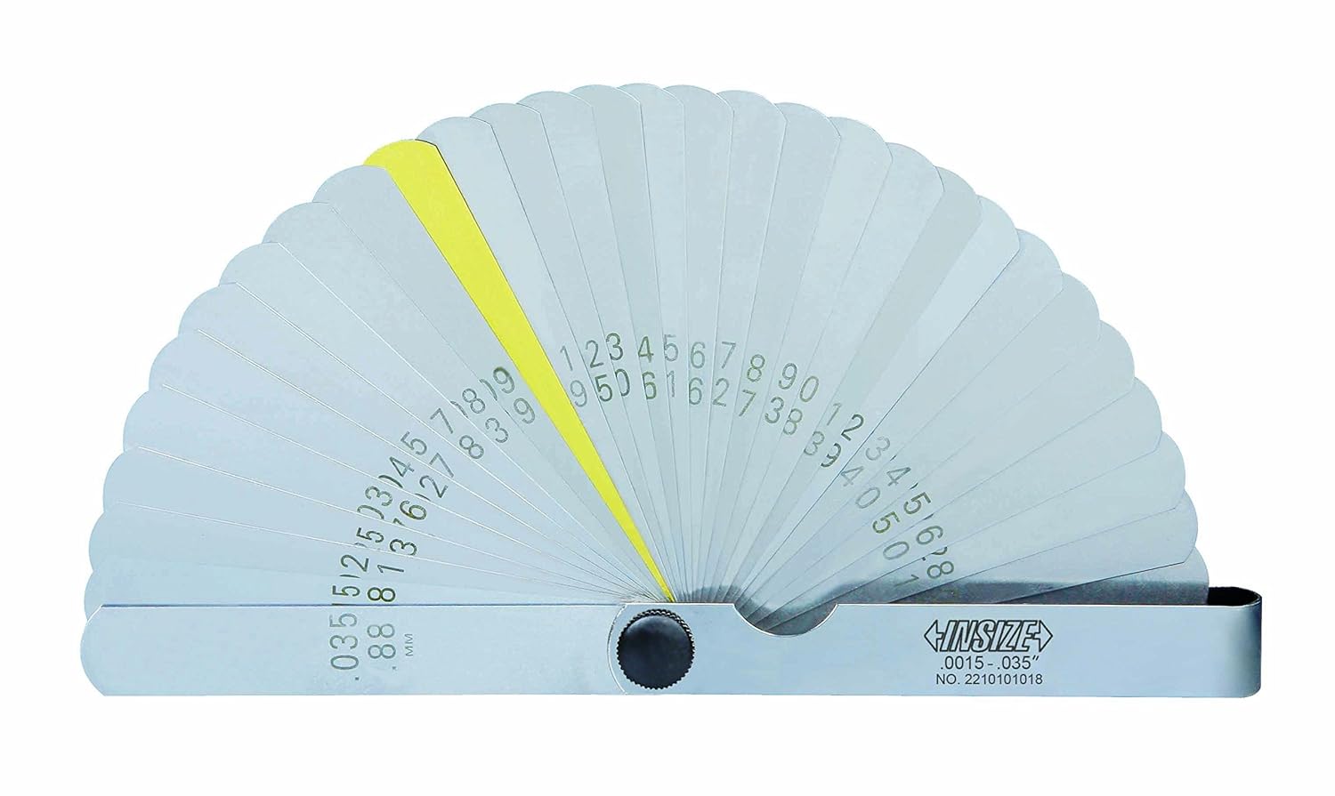 INSIZE 4608-31 Feeler Gage, 0.0015"-0.035"