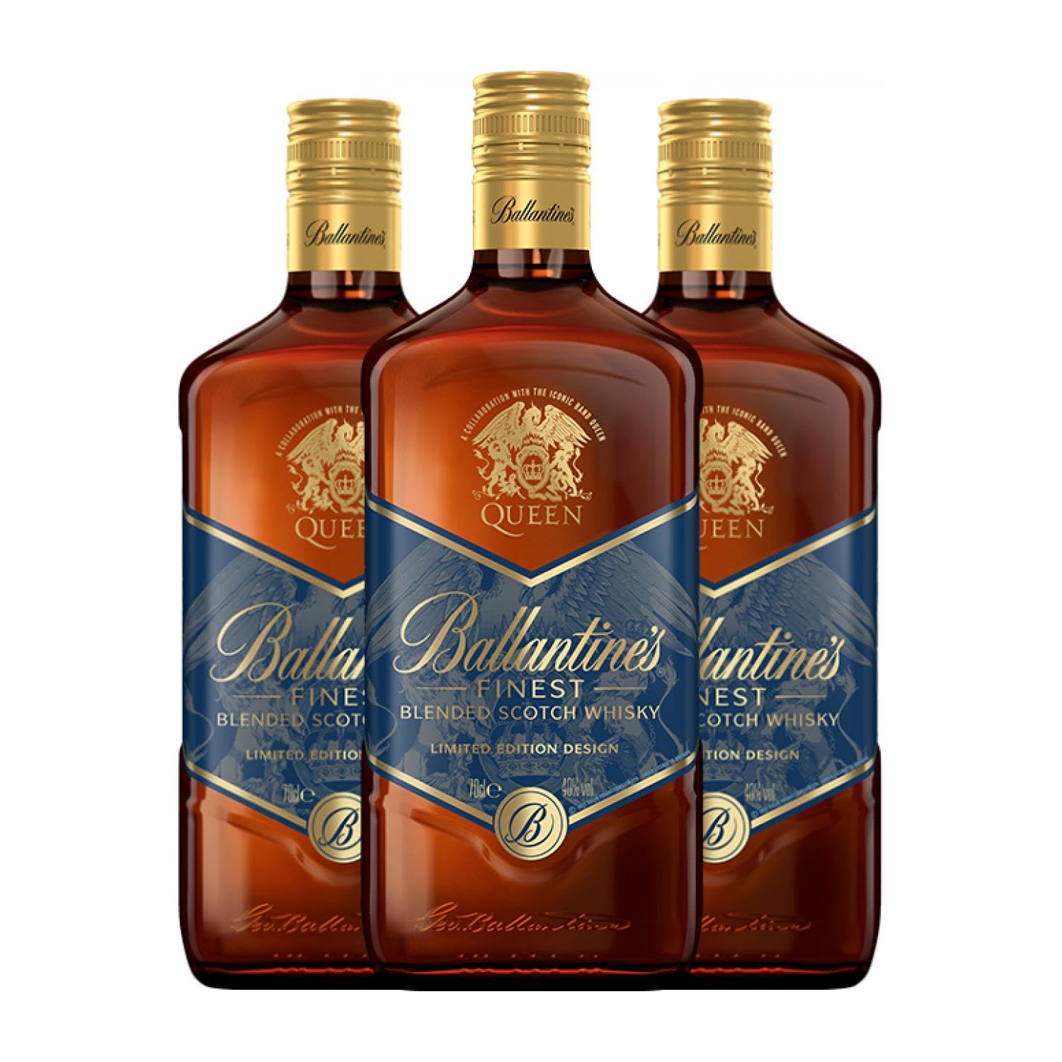Whiskey Blended Ballantine's Queen Limited Edition 70 cl (Karton mit 3 Flaschen von 70 cl)