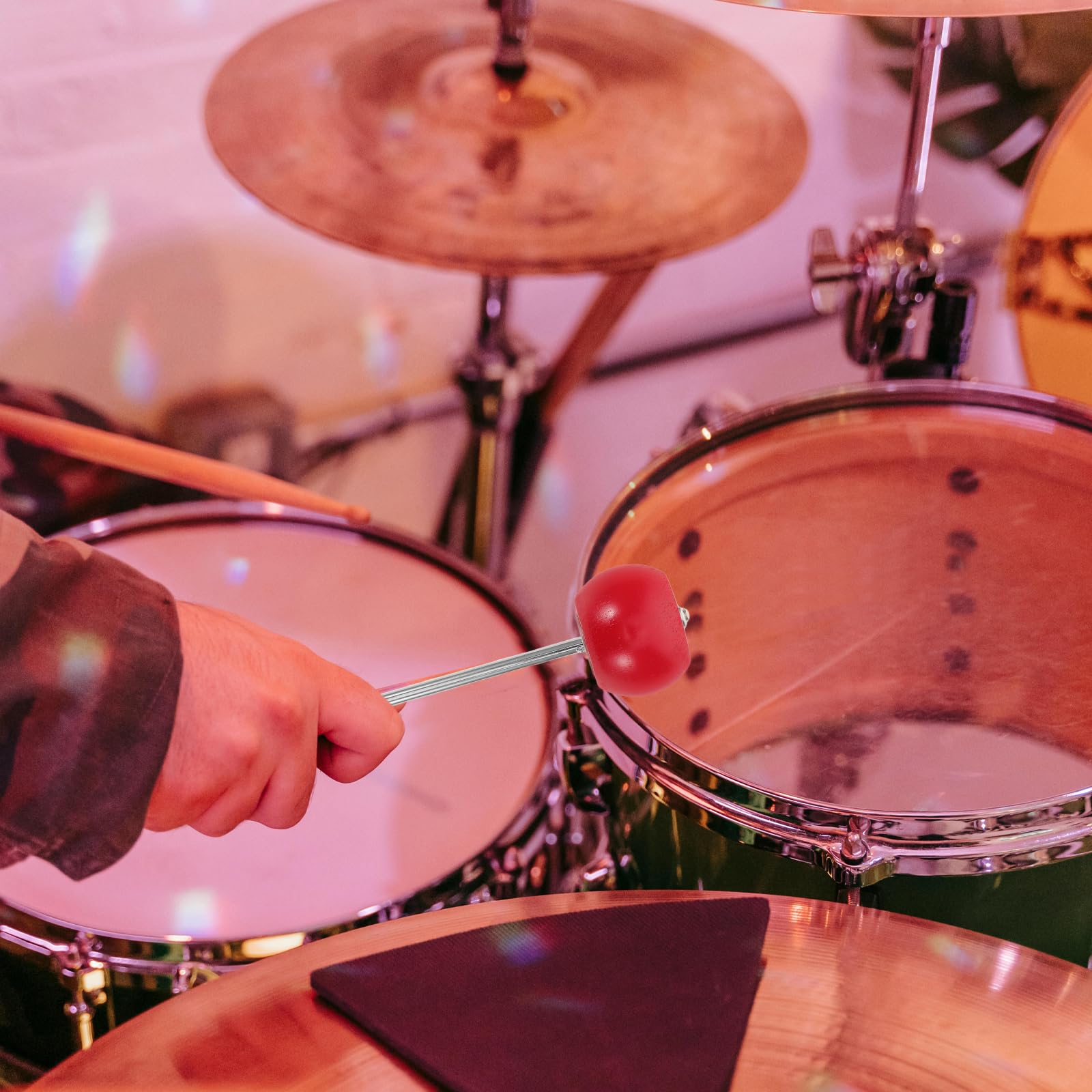Toyvian Battente per Pedale della Batteria Testa in Legno Parte di Ricambio per Strumento Percussione Accessorio per Esibizioni Musicali Compatibile Vari Tipi di Batterie e Percussioni