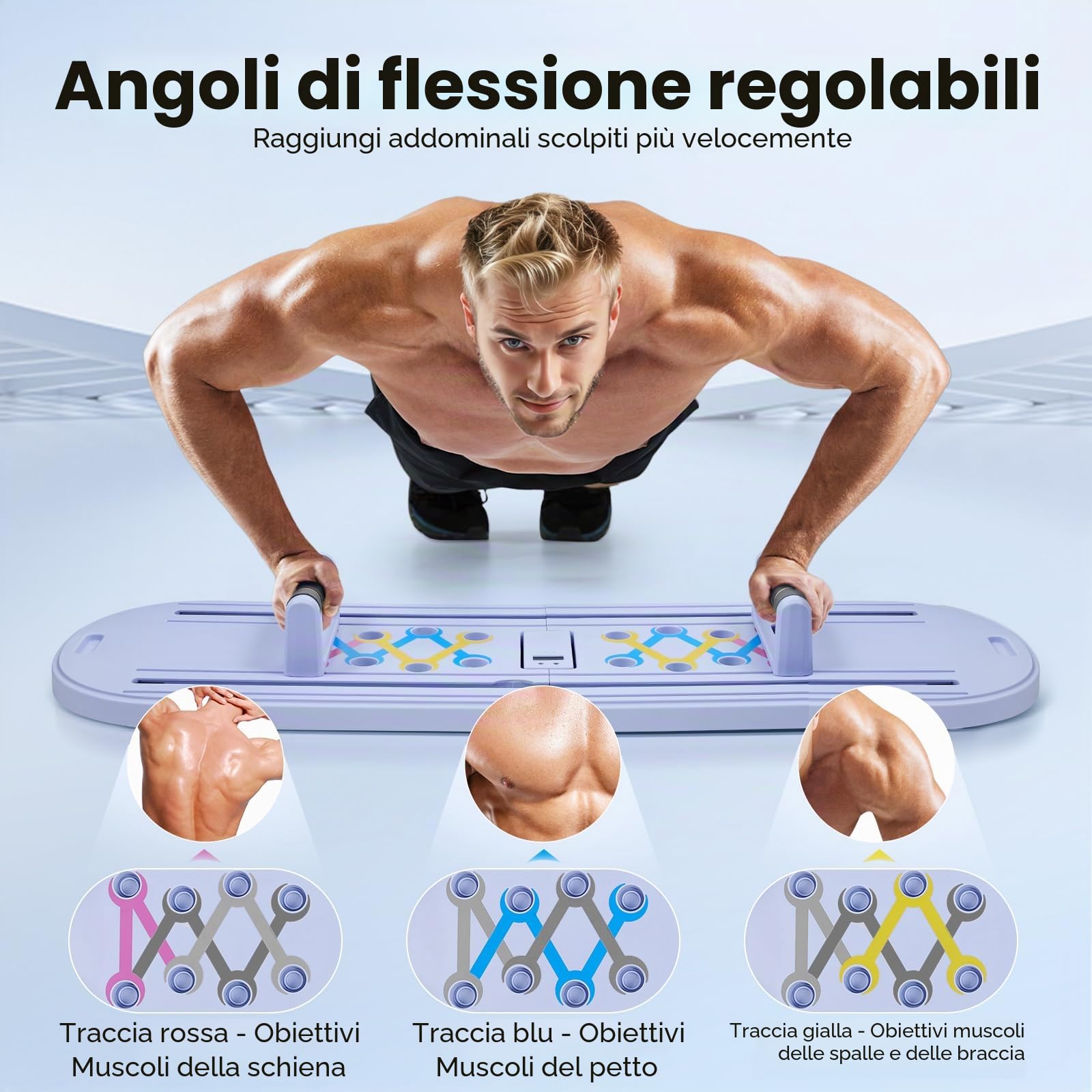5 in 1 Pilates riformare macchina per la casa Tavola addominale pieghevole con rimbalzo automatico Ruota addominale Pilates attrezzature di allenamento per tutto il corpo Pilates reformer