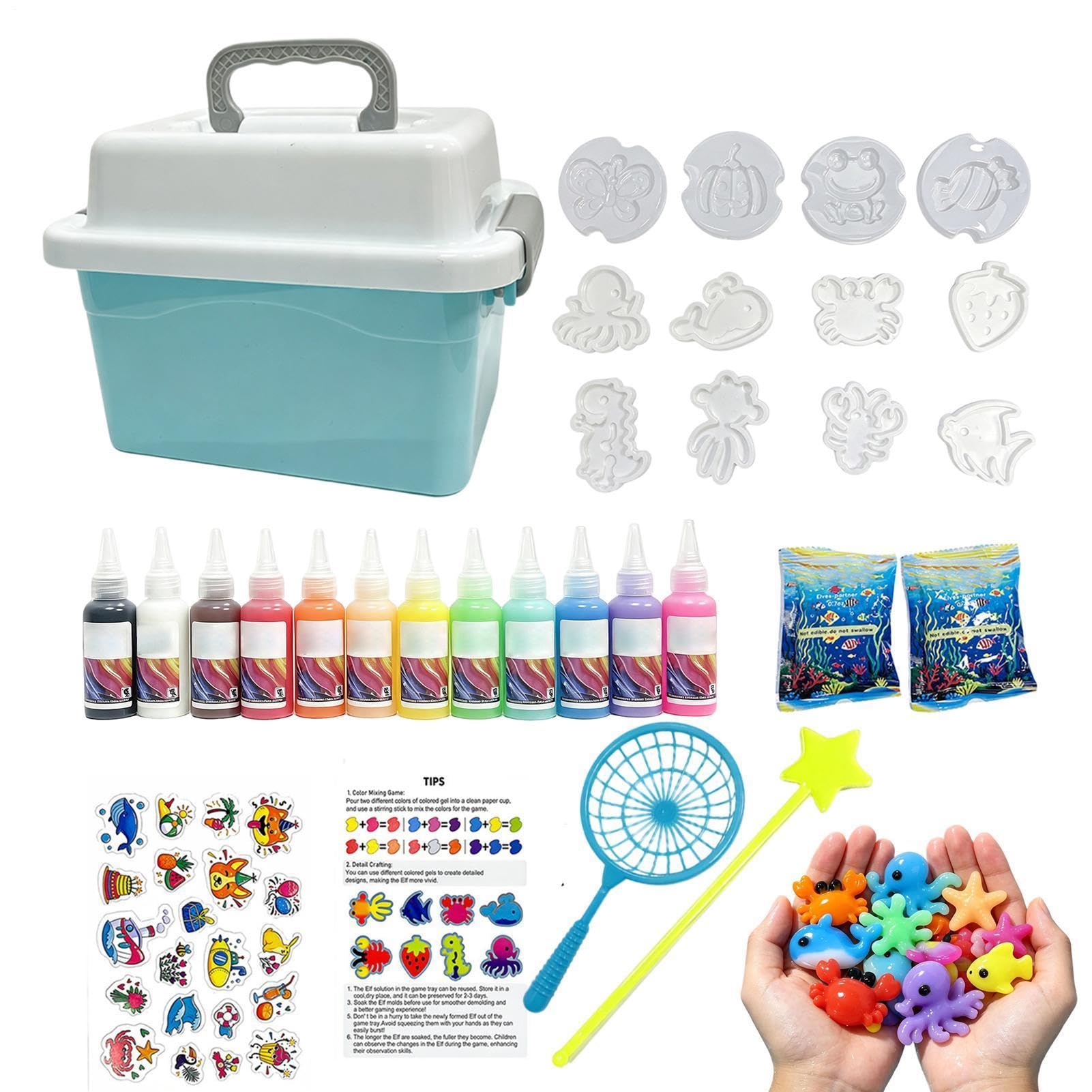 Aqua Pets 12 Moules Créatures Marines Gelée Sensoriel Interactif
