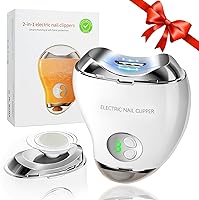 Vista 1 de Cortauñas eléctrico automático con luz LED y lima de uñas, pantalla digital LCD de 3 velocidades, almacenamiento de recortes de uñas, recortadora
