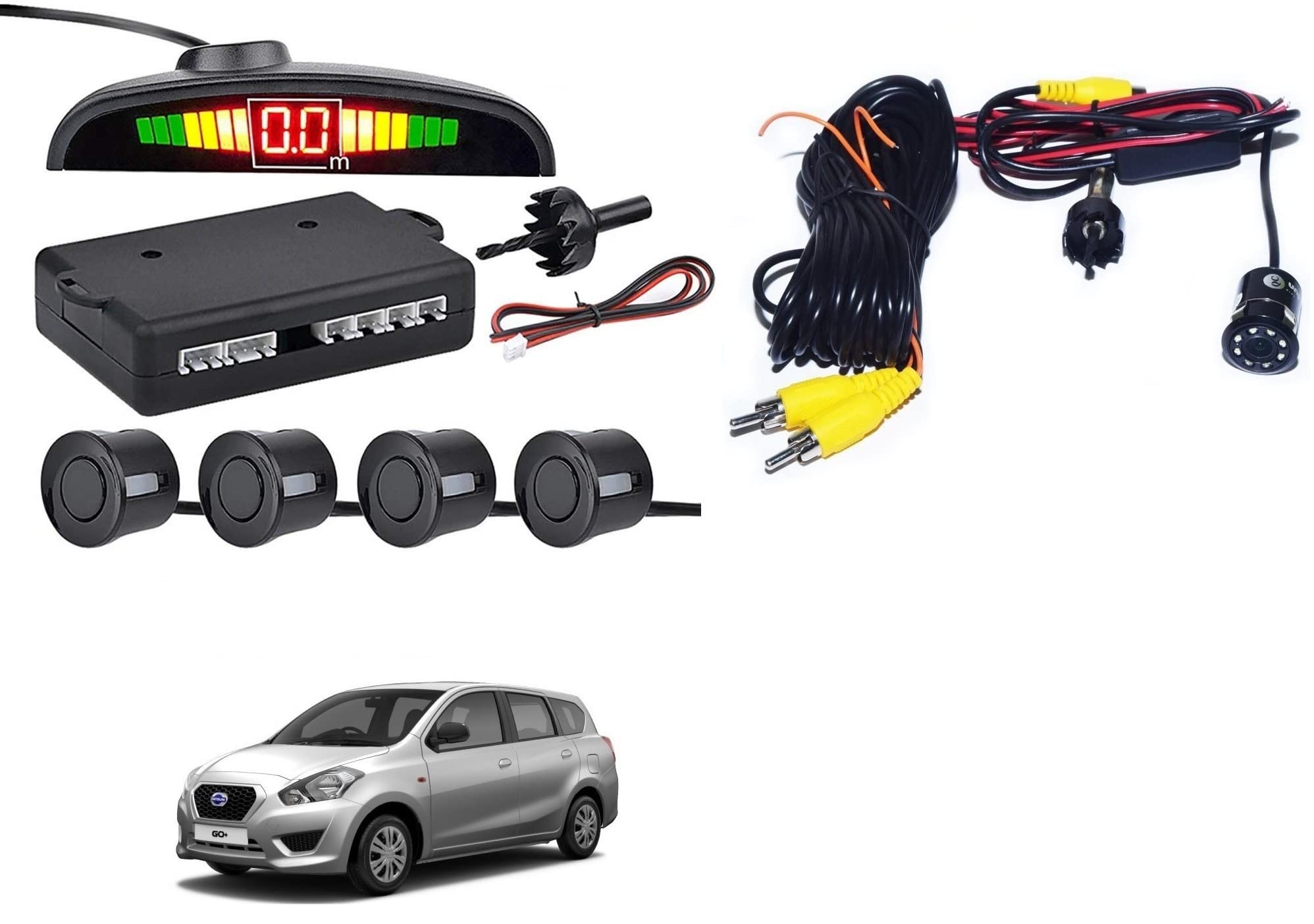 Auto Addict CAR Reverse Parking System Combo Black Parking Sensor with Reverse Parking Camera for Datsun Go Plus-picture-19