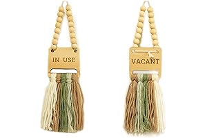 Decocove In Use Vacant Sign - Rustic Door Hanger for Home, Office