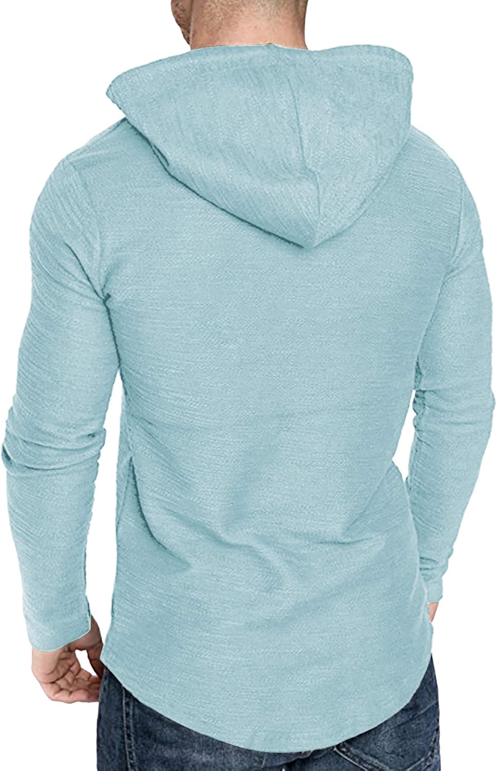 Lexiart Mens Fashion Athletic Hoodies Sport Sweatshirt Solid Color Fleece Pullover - Image 5