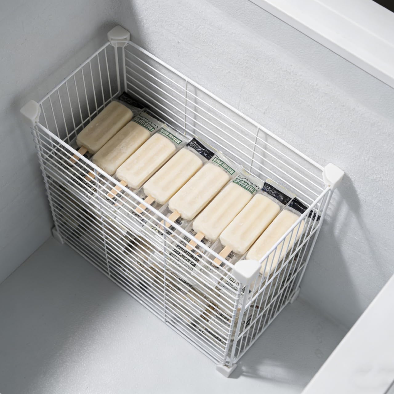 Gatuida Gefrierschrank-Organizer Draht-Gefrierkörbe Für Aufrechte Gefrierschränke Kühlschrank-Organizer-Behälter Für Tiefkühlkost Snacks Gemüse Obst Speisekammer 13.78X13.78X7.48 Zoll