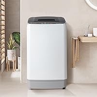 Vista 7 de Lavadora completamente automática, lavadora portátil de carga superior de 17.6 libras con bomba de drenaje, 10 programas de lavado, 8 agua lavadora