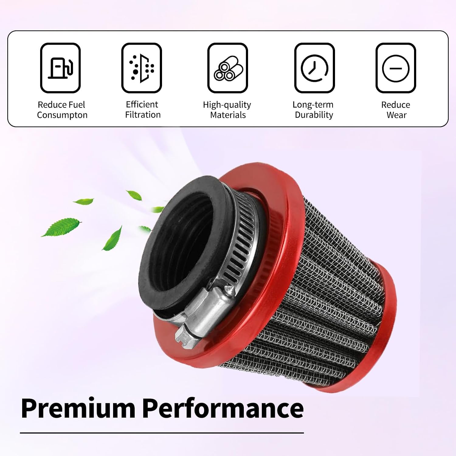 35mm Motorcycle Air Filter Compatible with 50cc 70cc 90cc 110cc 125cc Coolster Tao Tao Sunl Apollo Roketa X-pro Kymco Vitacci Peace Sports ATV Quad Go Kart Pit Dirt Bike Parts 1pcs