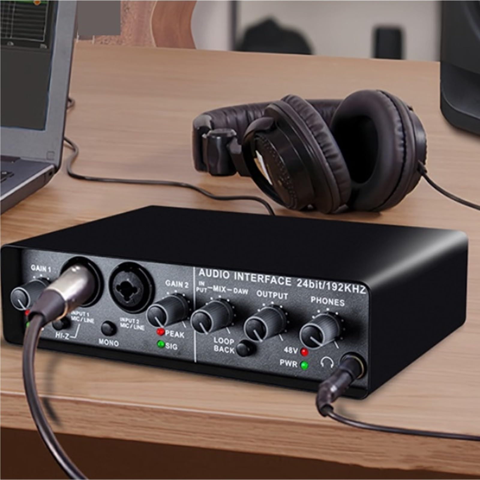 Mixer Audio, Karta Dźwiękowa Komputera Z Interfejsem USB Q24 I Monitorem