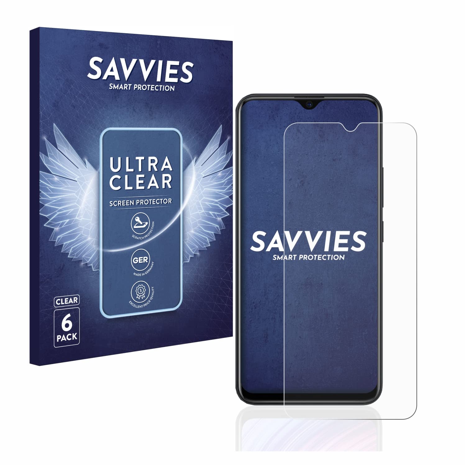 Pellicola Protettiva Per Xiaomi Redmi Note 8T - Taglio Laser, Alta Trasparenza, Anti Graffio (4H) - Prodotta In Germania - 2
