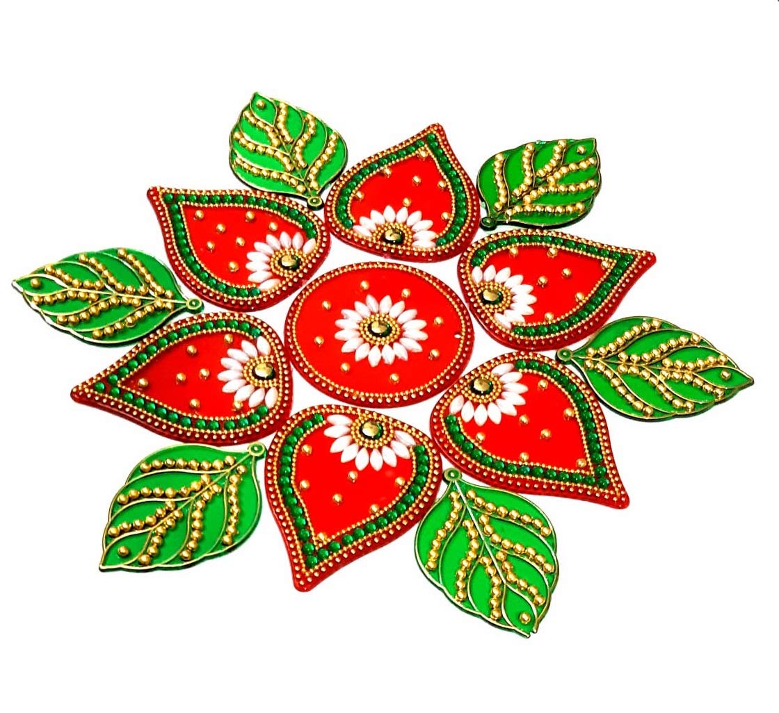 Buy KRIWIN 10 to 11 inches Dia -Floor/Wall/Table Rangoli Decorative ...
