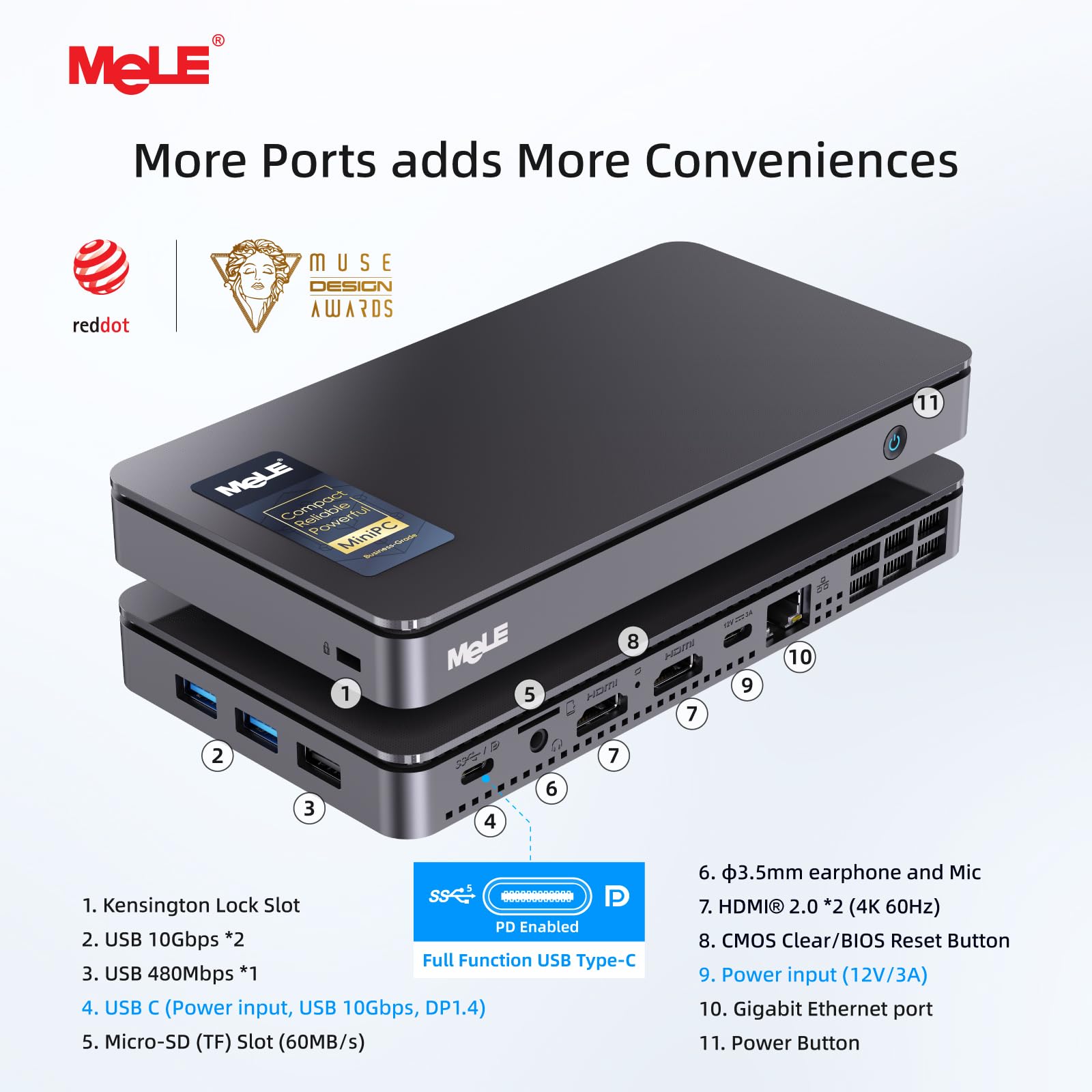 Amazon.co.jp: MeLE Overclock4C Mini PC、12th Alder Lake-N100(最大