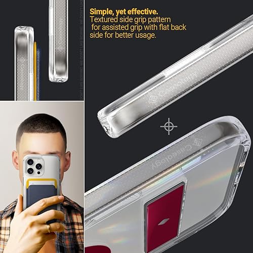 Miniatura 5 de Caseology Capella Mag Kickstand - Funda 5G con función atril para iPhone 15 Pro Max ultratransparente antiamarilleamiento compatible con Magsafe