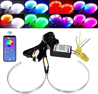 Demon Eye Devil AngelEyes RGB Halo Rings for Car Motorcyc...