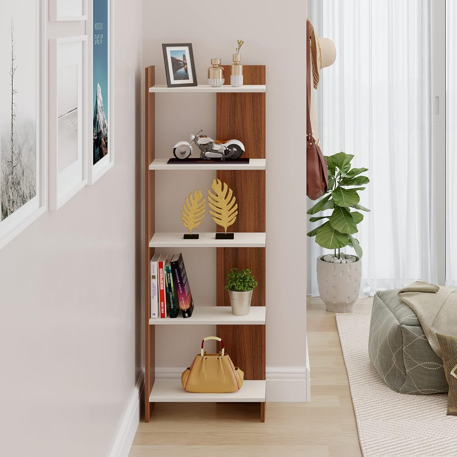 SBF Furniture Engineered Wood Bookshelf Cabinet Book Rack Organizer with Shelves for Décor Display Cabinet Floor Standing for Home Library (Yellow & White) DIY(Do-It-Yourself) SBF Furniture Engineered Wood Bookshelf Cabinet Book Rack Organizer with Shelves for Décor Display Cabinet Floor Standing for Home Library (Yellow & White) DIY(Do-It-Yourself)