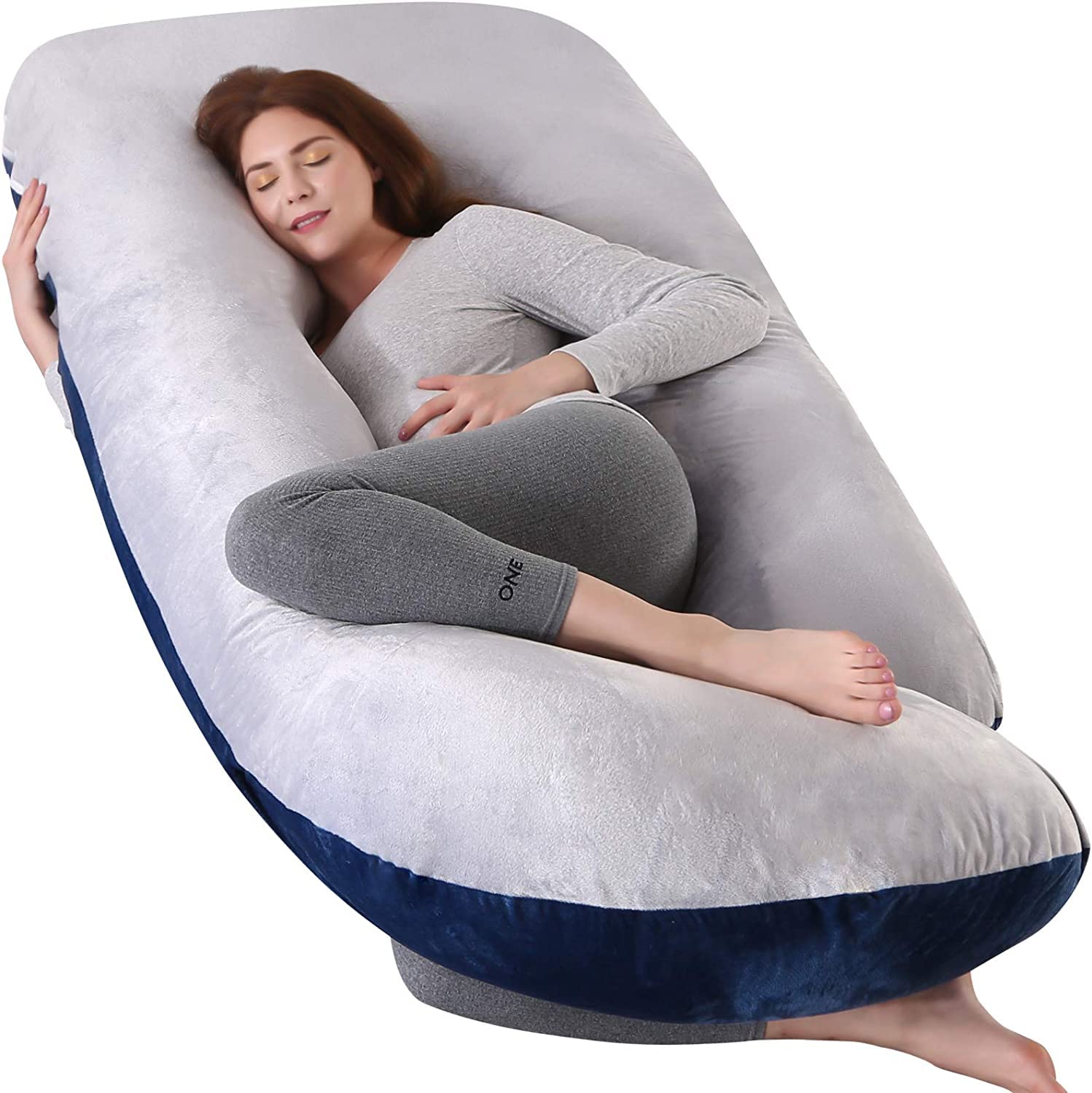 MIUKIULA Pregnancy Pillow, Pregnancy Must Haves Pregnancy Pillow U-Shaped Full Body Maternity Support Pillow for Support for Back, Hips, Legs, Belly for Pregnant Women