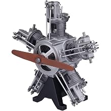 Aircraft Engine Model Kit, 16 Five Cylinder Radial Engine Aircraft Metal Engine Model, Educational Physics Experiment STEM Toys for Adults Gifts - 230+PCS