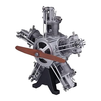 Mini Engine Kit for Adults 16 5-Cylinder Radial Engine for Aircraft Mechanical Working Motor DIY Assembly Physics