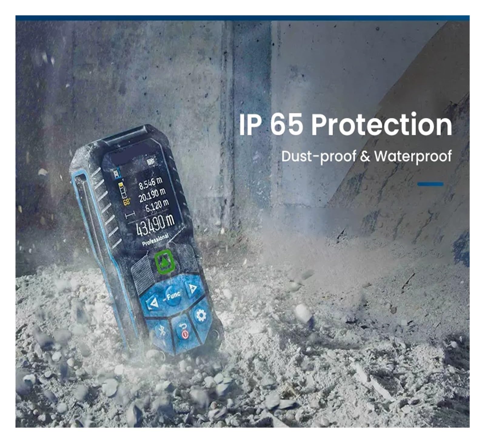 Medidor de distancia GLM 50-27 CG 50M Telémetro IP65 Bluetooth Control por aplicación Medidor de distancia profesional Regla medidora de distancia for construcción industrial