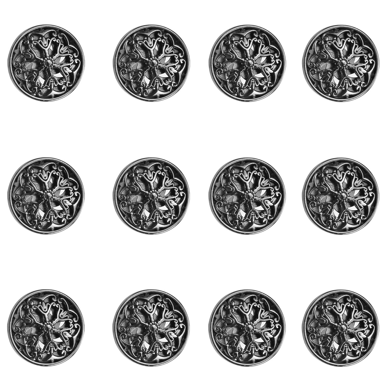 LOT DE 30 Boutons à Tige En Métal Antique, Vintage, Creux