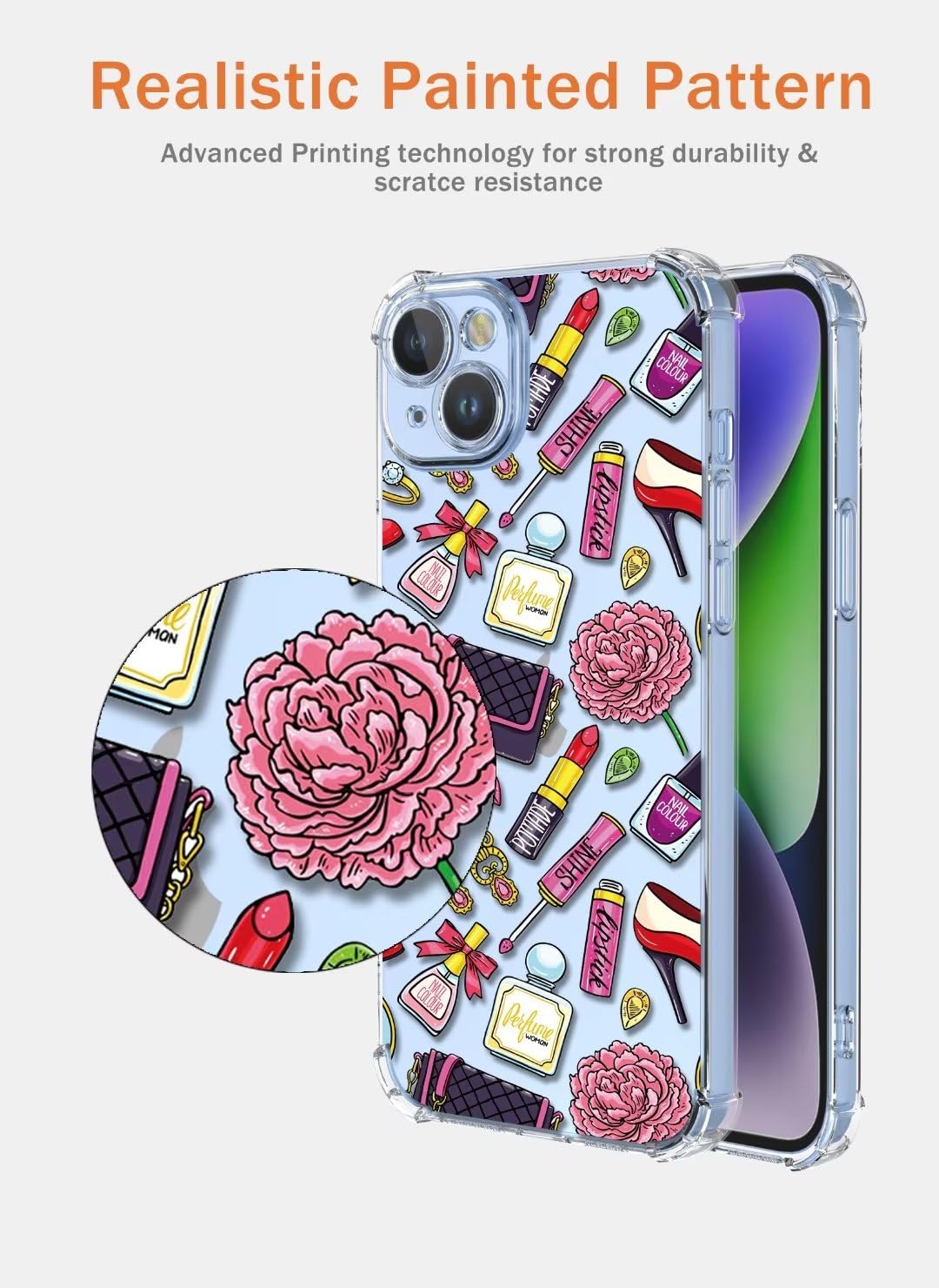 ATISIJIE Custodia per OnePlus Nord CE 5G,Fiore Fiori Trasparente