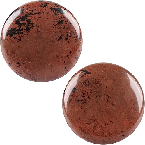 Miniatura 6 de Rockcloud Paquete de 2 piedras redondas pulidas con bolsillo de piedra de masaje de cristal natural para meditación, reiki, curación, decoración del