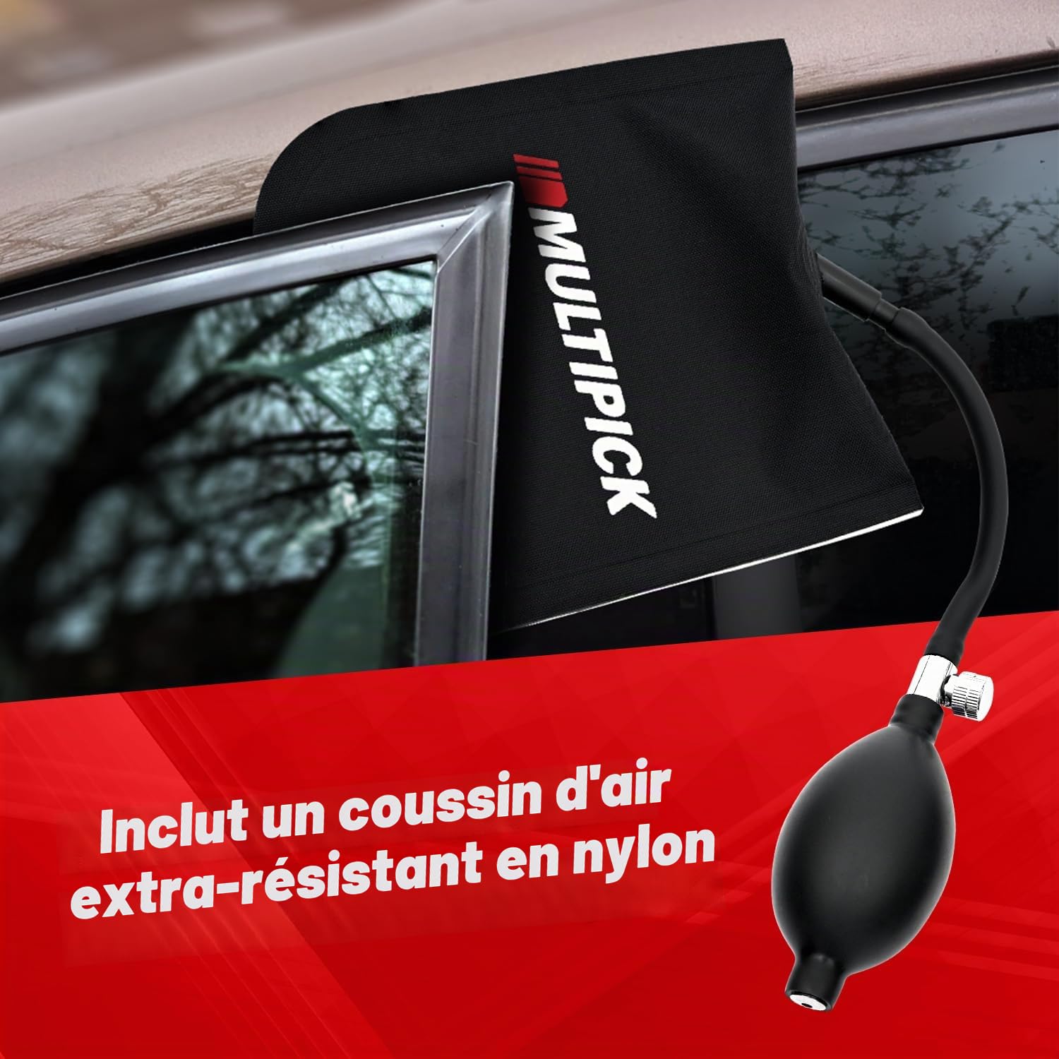 MULTIPICK Kit d’Ouverture Voiture – Outil de Levage & Kit Outils Professionnels – Outils de Démontage Garniture & Outils Auto pour Entrée Véhicule – Kit Déverrouillage Voiture