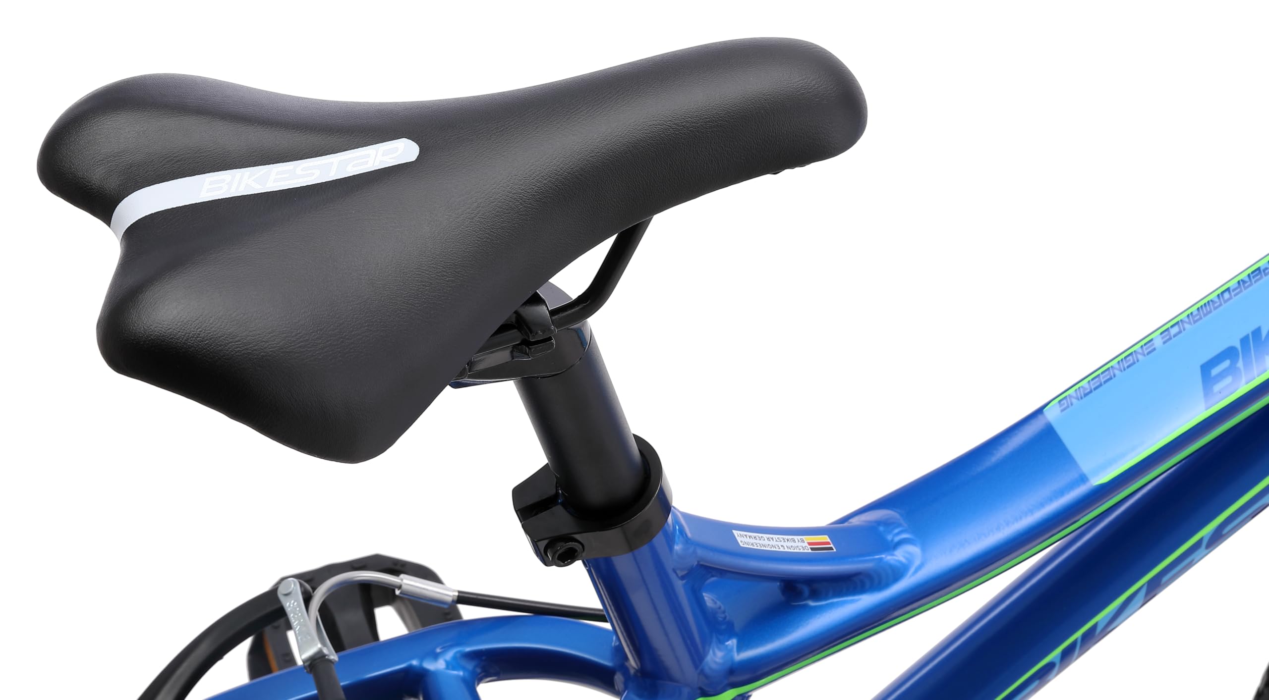 BIKESTAR Vélo Enfant en Aluminium pour Garcons et Filles de 4-5 Ans | Bicyclette Enfant 16 Pouces vélo de Montagne avec Freins en V | Bleu Vert