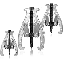 3 Pcs Puller Set, 3" 4" 6" Reversible Jaw Gear Extractor, 3 Jaw Puller, Heavy Duty Tool for Pulley, Flywheel, Wheel Bearing & Hub Removal, Auto Repair & Garage Maintenance