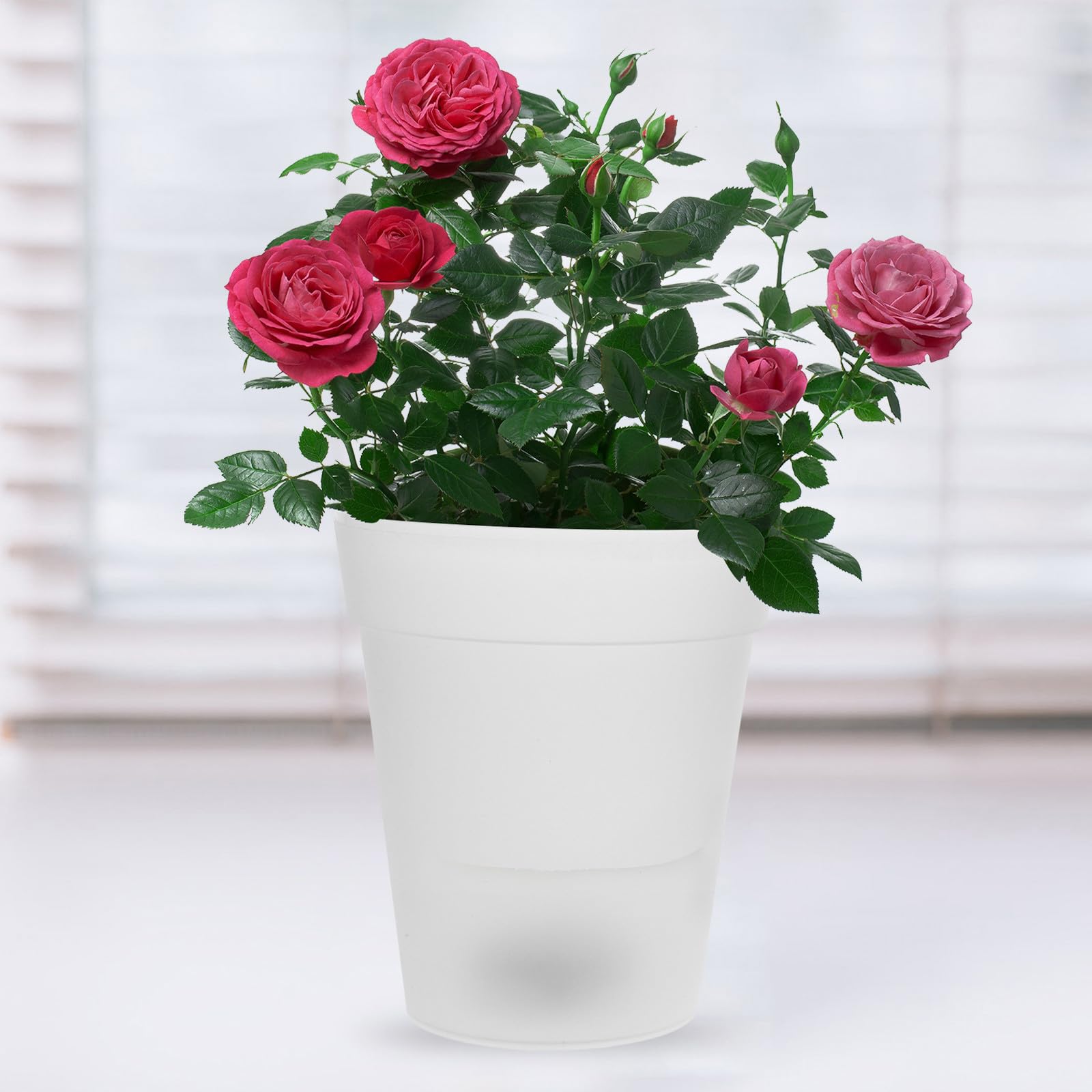Vaso LED Solare per Piante da Giardino Illuminazione Notturna per Balcone e Patio Esterno