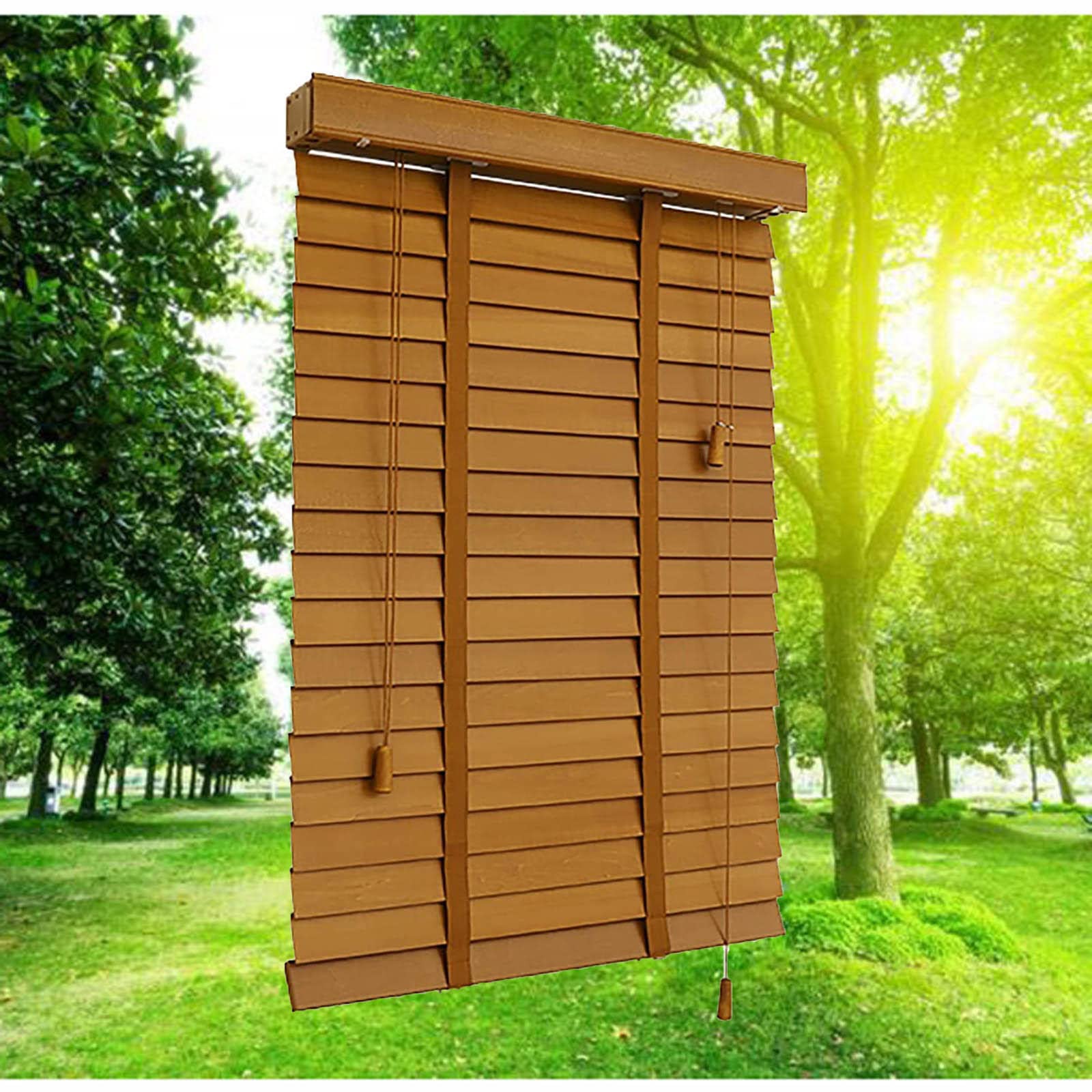 Venetian Blinds, 40/60/80/100/120cm Wooden Blinds, Horizontal Window Blinds, Natural Solid Wood Venetian Blinds, Day and Night Roller Shades,WxH-120x180cm/47 x 71in