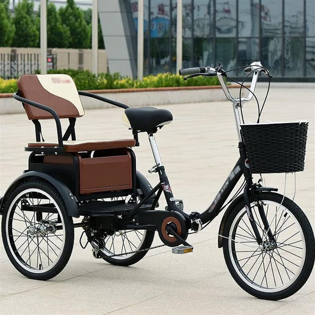 Gqouur 26 Zoll Dreirad Für Erwachsene - 6-Gang Mit Korb & Scheibenbremse