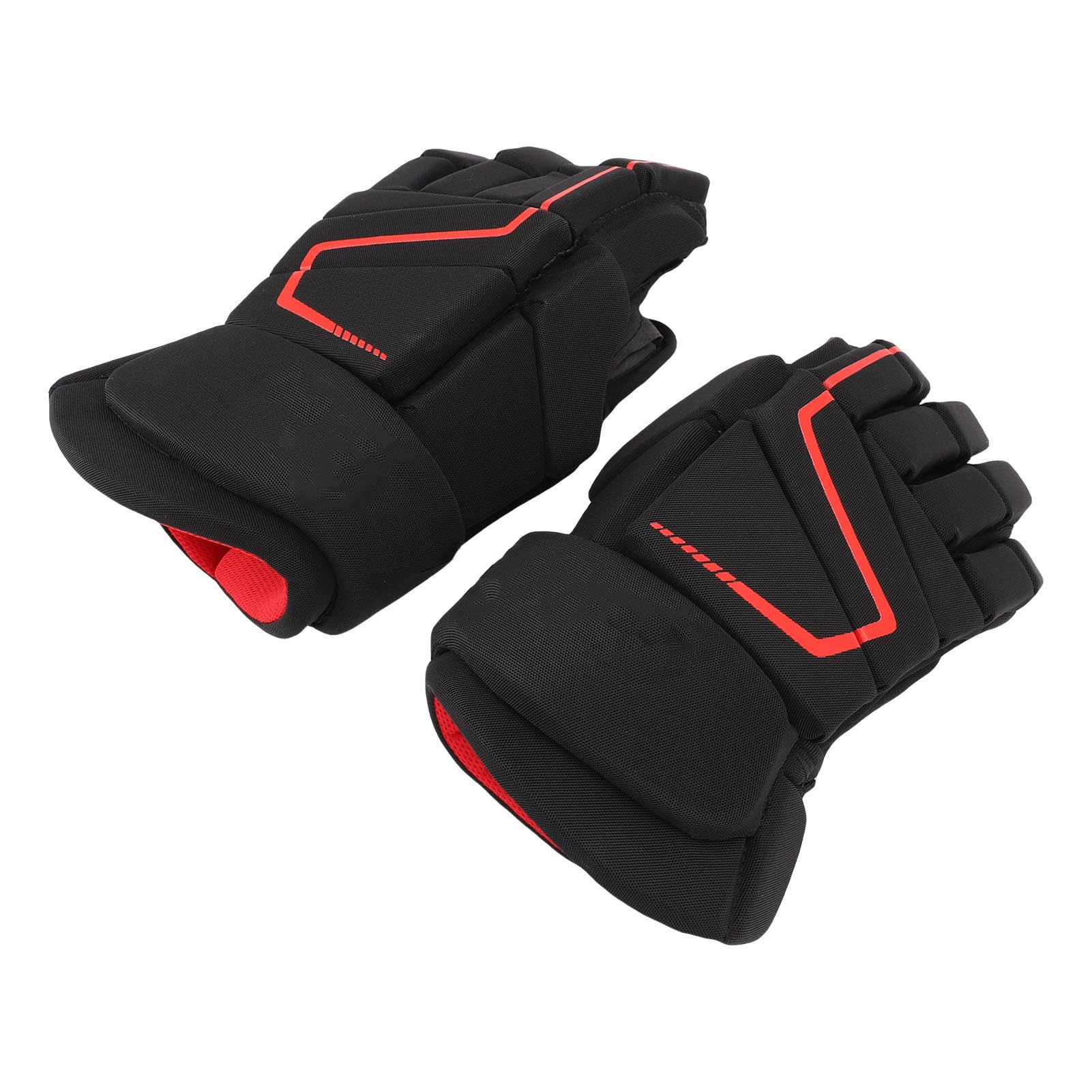 Guantes de Hockey, 2 Pares de Guantes Protectores de Hockey sobre Ruedas Acolchados de Espuma EVA de Nailon Transpirable para Jugadores entusiastas de los Deportes