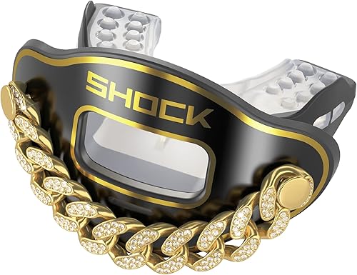 Shock Doctor Max Air Flow 3D Bling Cadena NegroOro OSFA
