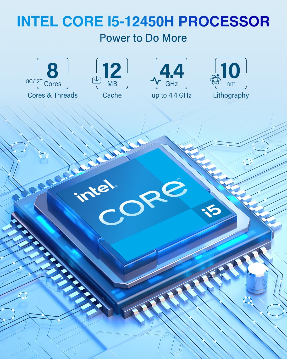 Image secondaire de NiPoGi CK10 Mini PC W11 Pro - Intel Core i5, 16GB RAM, 512GB SSD, Triple Display 4K