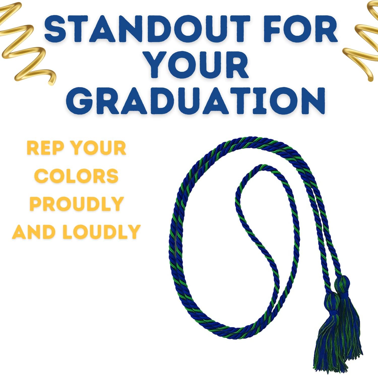 Graduation Honor Cord (Teal/White) - Pack of 10