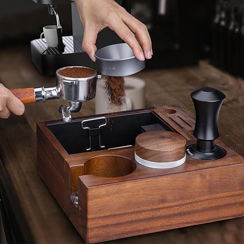 Miniatura 3 de Portafiltro sin fondo de 2.126 in con boquilla doble con 3 orejas para máquina de café espresso BrevilleSage Barista de 2.126 in, cesta de filtro de