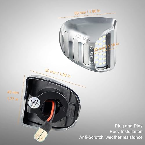 Miniatura 5 de RUXIFEY Luces LED cromadas para matrícula, tubo de neón rojo, compatible con Chevy Silverado GMC Sierra 1500 2500 3500 HD Yukon XL Cadillac Escalade