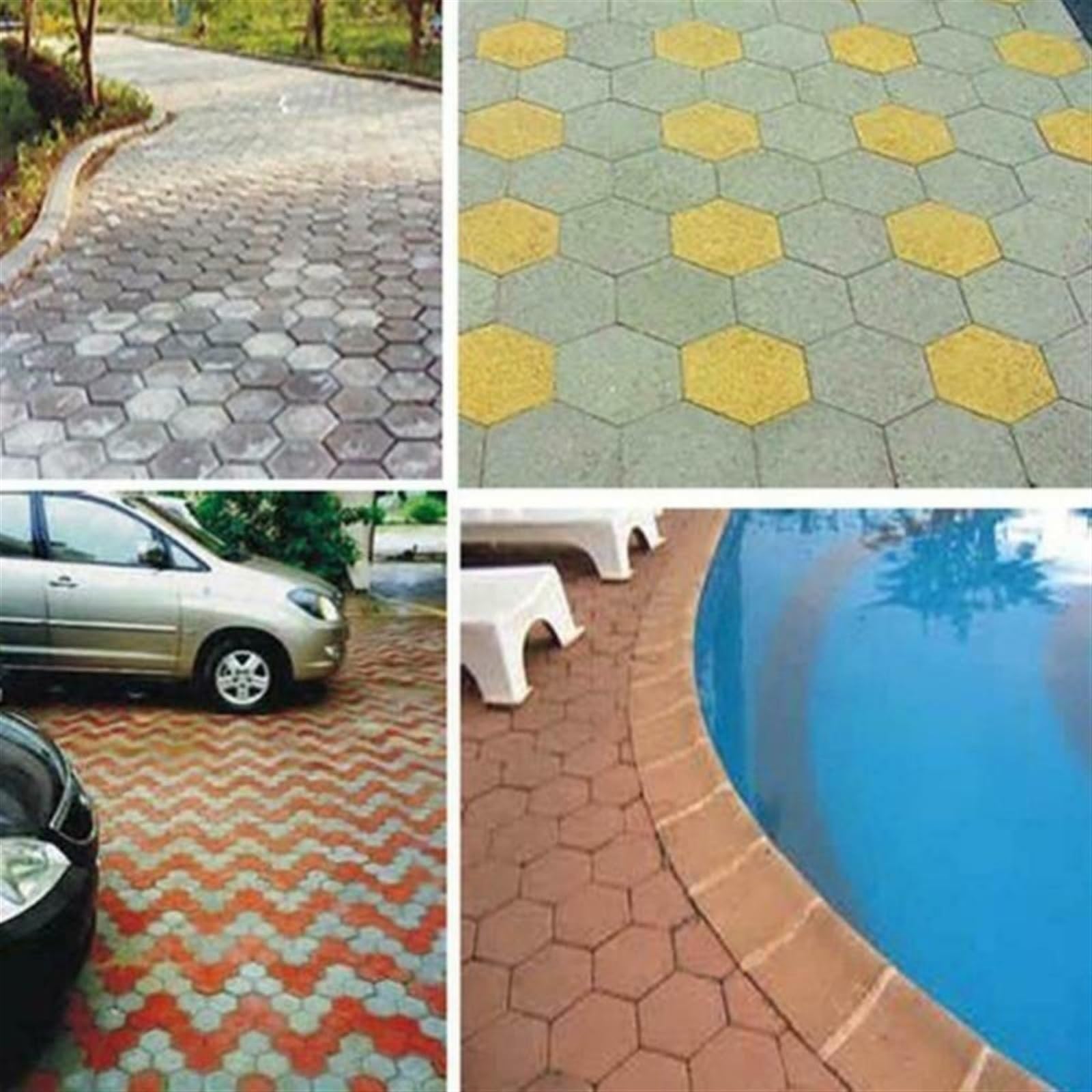 Bestratingsvorm DIY Plastic Path Maker Mold Handmatig Bestrating Cement Baksteen Steen Weg Bestrating Mold Betonnen Mallen Tool voor Tuin Bestrating Accessoire (kleur: C